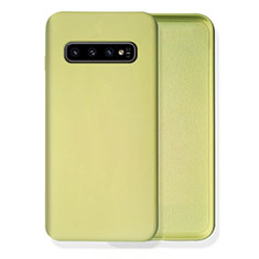 Ultra-thin Silicone Gel Soft Case 360 Degrees Cover C02 for Samsung Galaxy S10 5G Yellow