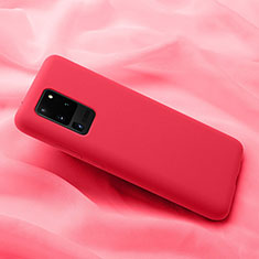 Ultra-thin Silicone Gel Soft Case 360 Degrees Cover C02 for Samsung Galaxy S20 Ultra Red