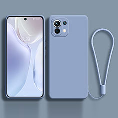 Ultra-thin Silicone Gel Soft Case 360 Degrees Cover C02 for Xiaomi Mi 11 5G Lavender Gray