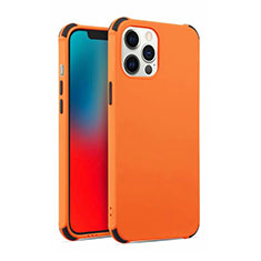 Ultra-thin Silicone Gel Soft Case 360 Degrees Cover C03 for Apple iPhone 12 Pro Orange