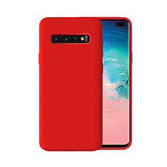 Ultra-thin Silicone Gel Soft Case 360 Degrees Cover C03 for Samsung Galaxy S10 Plus Red