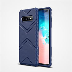 Ultra-thin Silicone Gel Soft Case 360 Degrees Cover C04 for Samsung Galaxy S10 Plus Blue