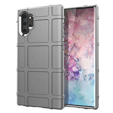 Ultra-thin Silicone Gel Soft Case 360 Degrees Cover C06 for Samsung Galaxy Note 10 Plus Silver
