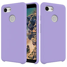 Ultra-thin Silicone Gel Soft Case 360 Degrees Cover for Google Pixel 3 Purple