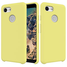 Ultra-thin Silicone Gel Soft Case 360 Degrees Cover for Google Pixel 3 Yellow
