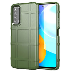 Ultra-thin Silicone Gel Soft Case 360 Degrees Cover for Huawei P Smart (2021) Army green