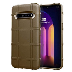 Ultra-thin Silicone Gel Soft Case 360 Degrees Cover for LG V60 ThinQ 5G Brown