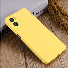 Ultra-thin Silicone Gel Soft Case 360 Degrees Cover for Motorola Moto E22i Yellow