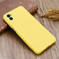 Ultra-thin Silicone Gel Soft Case 360 Degrees Cover for Motorola Moto E22S Yellow