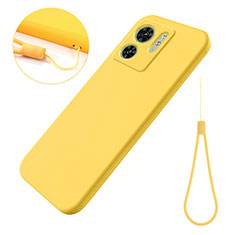 Ultra-thin Silicone Gel Soft Case 360 Degrees Cover for Motorola Moto Edge (2023) 5G Yellow