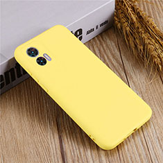 Ultra-thin Silicone Gel Soft Case 360 Degrees Cover for Motorola Moto Edge 30 Lite 5G Yellow