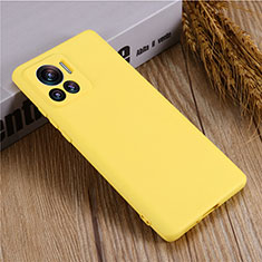 Ultra-thin Silicone Gel Soft Case 360 Degrees Cover for Motorola Moto Edge 30 Ultra 5G Yellow