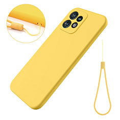 Ultra-thin Silicone Gel Soft Case 360 Degrees Cover for Motorola Moto Edge 40 Pro 5G Yellow