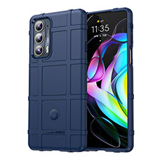 Ultra-thin Silicone Gel Soft Case 360 Degrees Cover for Motorola Moto Edge Lite 5G Blue