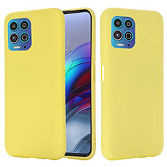 Ultra-thin Silicone Gel Soft Case 360 Degrees Cover for Motorola Moto G100 5G Yellow