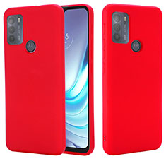 Ultra-thin Silicone Gel Soft Case 360 Degrees Cover for Motorola Moto G50 Red