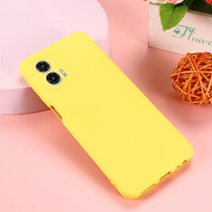 Ultra-thin Silicone Gel Soft Case 360 Degrees Cover for Motorola Moto G53 5G Yellow