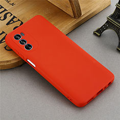 Ultra-thin Silicone Gel Soft Case 360 Degrees Cover for Motorola Moto G62 5G Red