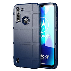 Ultra-thin Silicone Gel Soft Case 360 Degrees Cover for Motorola Moto G8 Power Lite Blue