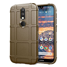 Ultra-thin Silicone Gel Soft Case 360 Degrees Cover for Nokia 4.2 Brown
