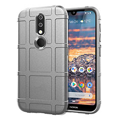 Ultra-thin Silicone Gel Soft Case 360 Degrees Cover for Nokia 4.2 Gray