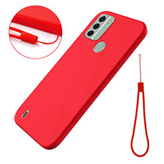 Ultra-thin Silicone Gel Soft Case 360 Degrees Cover for Nokia C31 Red