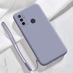 Ultra-thin Silicone Gel Soft Case 360 Degrees Cover for Oppo A53s Lavender Gray