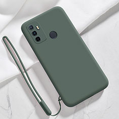 Ultra-thin Silicone Gel Soft Case 360 Degrees Cover for Oppo A53s Midnight Green