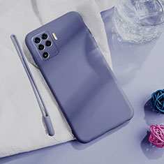 Ultra-thin Silicone Gel Soft Case 360 Degrees Cover for Oppo A94 4G Lavender Gray