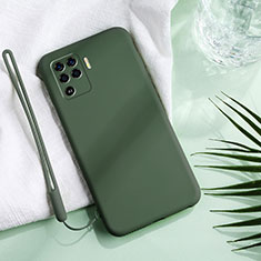 Ultra-thin Silicone Gel Soft Case 360 Degrees Cover for Oppo F19 Pro Midnight Green