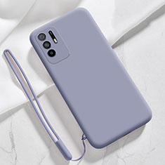 Ultra-thin Silicone Gel Soft Case 360 Degrees Cover for Oppo F19 Pro+ Plus 5G Lavender Gray