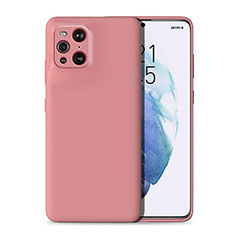 Ultra-thin Silicone Gel Soft Case 360 Degrees Cover for Oppo Find X3 Pro 5G Pink