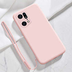 Ultra-thin Silicone Gel Soft Case 360 Degrees Cover for Oppo Find X5 5G Pink