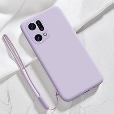 Ultra-thin Silicone Gel Soft Case 360 Degrees Cover for Oppo Find X5 Pro 5G Clove Purple