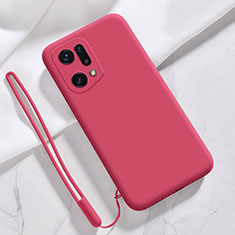 Ultra-thin Silicone Gel Soft Case 360 Degrees Cover for Oppo Find X5 Pro 5G Red