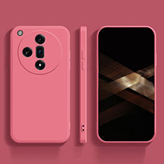 Ultra-thin Silicone Gel Soft Case 360 Degrees Cover for Oppo Find X7 Ultra 5G Hot Pink