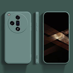 Ultra-thin Silicone Gel Soft Case 360 Degrees Cover for Oppo Find X7 Ultra 5G Midnight Green