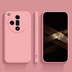 Ultra-thin Silicone Gel Soft Case 360 Degrees Cover for Oppo Find X7 Ultra 5G Pink