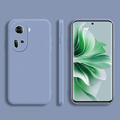 Ultra-thin Silicone Gel Soft Case 360 Degrees Cover for Oppo Reno11 5G Lavender Gray