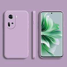 Ultra-thin Silicone Gel Soft Case 360 Degrees Cover for Oppo Reno11 5G Purple