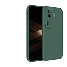 Ultra-thin Silicone Gel Soft Case 360 Degrees Cover for Oppo Reno11 Pro 5G Midnight Green