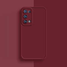 Ultra-thin Silicone Gel Soft Case 360 Degrees Cover for Oppo Reno6 Pro+ Plus 5G Red