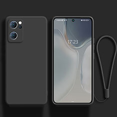 Ultra-thin Silicone Gel Soft Case 360 Degrees Cover for Oppo Reno7 SE 5G Black