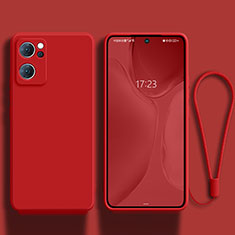 Ultra-thin Silicone Gel Soft Case 360 Degrees Cover for Oppo Reno7 SE 5G Red