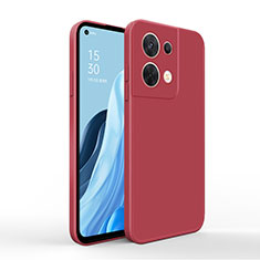 Ultra-thin Silicone Gel Soft Case 360 Degrees Cover for Oppo Reno8 Pro+ Plus 5G Red