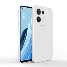 Ultra-thin Silicone Gel Soft Case 360 Degrees Cover for Oppo Reno9 5G White