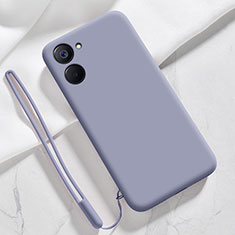 Ultra-thin Silicone Gel Soft Case 360 Degrees Cover for Realme V30t 5G Lavender Gray
