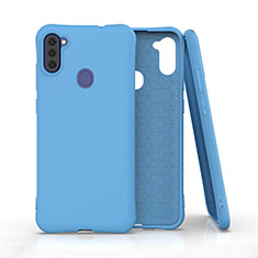 Ultra-thin Silicone Gel Soft Case 360 Degrees Cover for Samsung Galaxy A11 Sky Blue