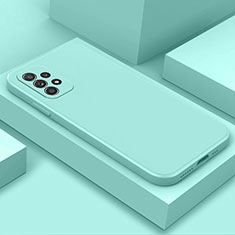 Ultra-thin Silicone Gel Soft Case 360 Degrees Cover for Samsung Galaxy A52 5G Cyan