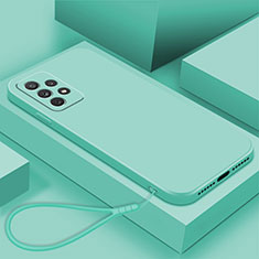 Ultra-thin Silicone Gel Soft Case 360 Degrees Cover for Samsung Galaxy A72 5G Cyan